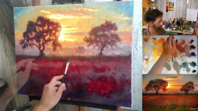 Impressionism: Paint this Poppy Field in Oil or Acrylic – Screenshot 3