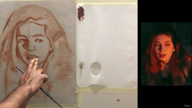 Oil Portrait Painting of a Sunlit Girl Series-4 – Screenshot 1