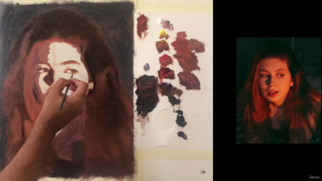 Oil Portrait Painting of a Sunlit Girl Series-4 – Screenshot 2