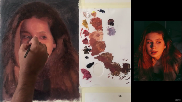 Oil Portrait Painting of a Sunlit Girl Series-4 – Screenshot 3