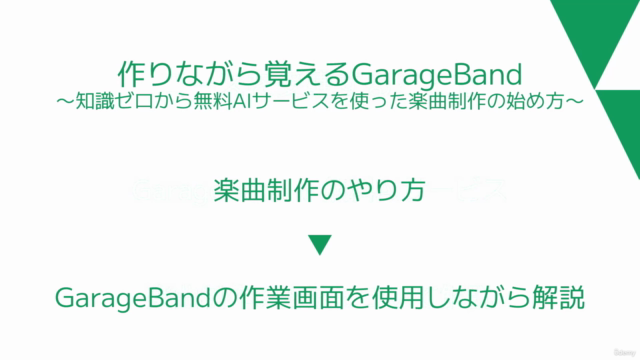 作りながら覚えるGarageBand入門〜知識ゼロから無料AIサービスを使った楽曲制作の始め方〜 – Screenshot 1