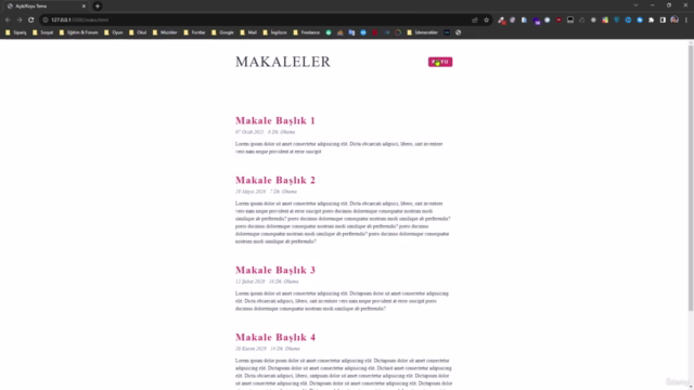30 Günde 30 Farklı Web Projesi | HTML, CSS & JS – Screenshot 2