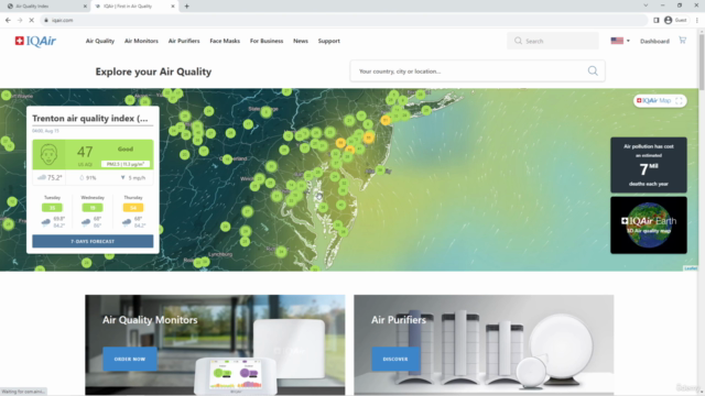 JavaScript Air Quality App – Screenshot 4