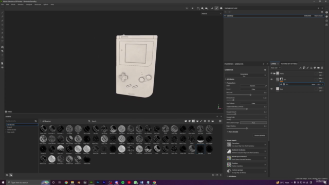 Creating a Nintendo GameBoy in Blender and Substance Painter – Screenshot 3