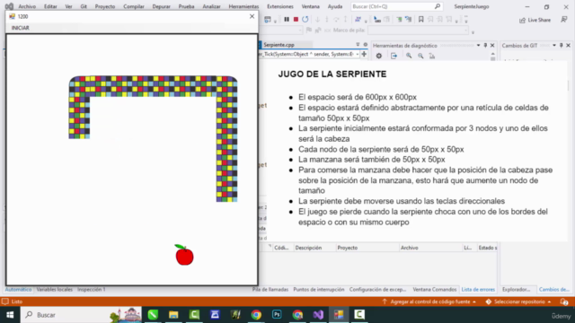 Introducción OXO Visual Studio FORM Juego de la Serpiente. – Screenshot 2