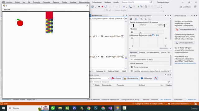 Introducción OXO Visual Studio FORM Juego de la Serpiente. – Screenshot 3