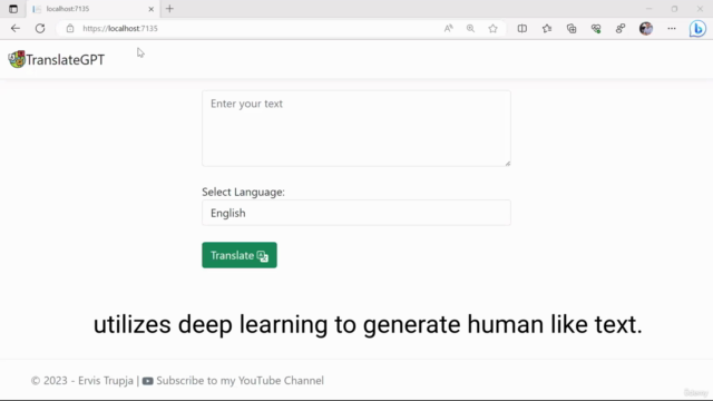 Build a Simple Google Translate Clone with GPT-4 & ASP.NET – Screenshot 1