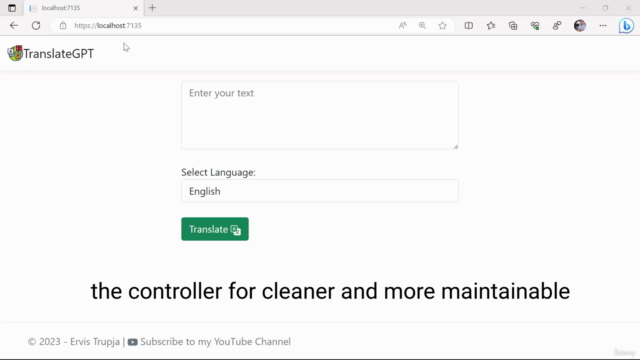 Build a Simple Google Translate Clone with GPT-4 & ASP.NET – Screenshot 2