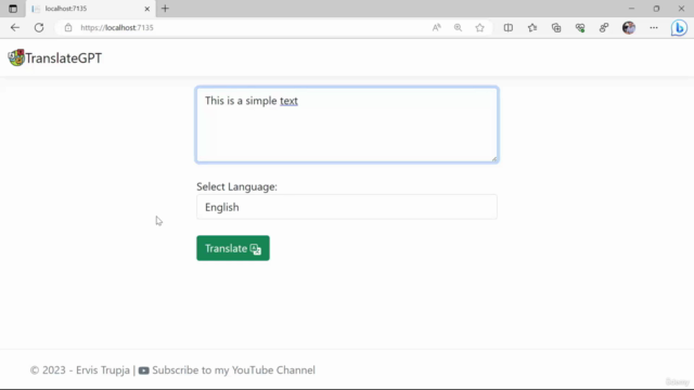 Build a Simple Google Translate Clone with GPT-4 & ASP.NET – Screenshot 3