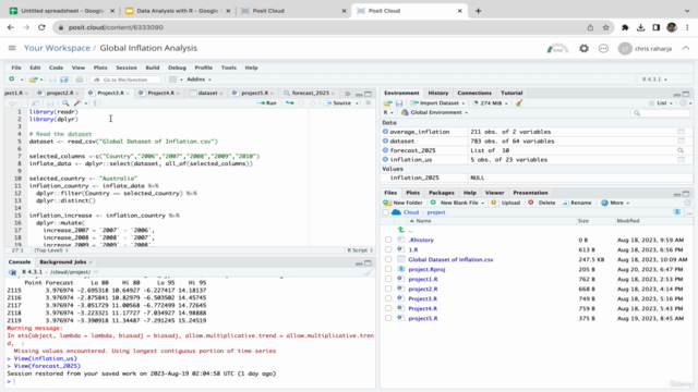 Macroeconomic Analysis: Investigating Inflation Trend with R – Screenshot 3