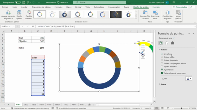 Gráficos e Indicadores en Excel – Screenshot 1