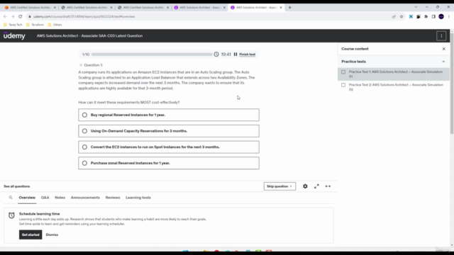 AWS Solutions Architect - Associate SAA-C03 Latest Question – Screenshot 1