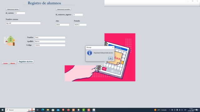 sistema de matriculas y notas de universidad en java mysql – Screenshot 3