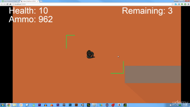 Learn Construct 2: Creating a top-down shooter in HTML5! – Screenshot 3
