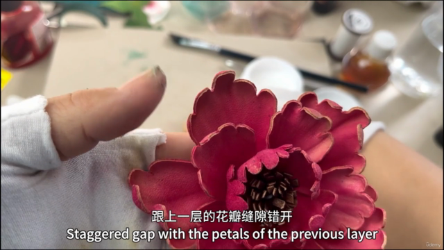 Leather Art - Peony Flowers and Peony Rings – Screenshot 2