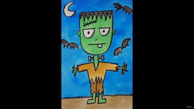 Art for Beginners: Draw & Paint 13 EASY Halloween Cartoons – Screenshot 3
