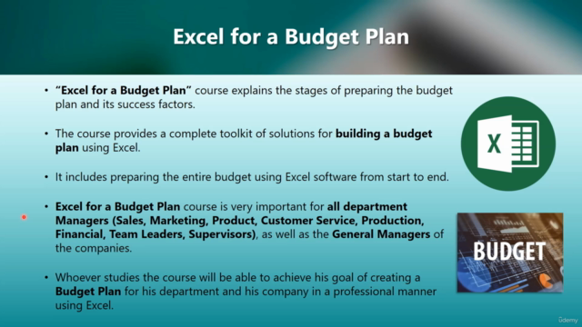 Excel Applications - Excel for a Budget Plan – Screenshot 4