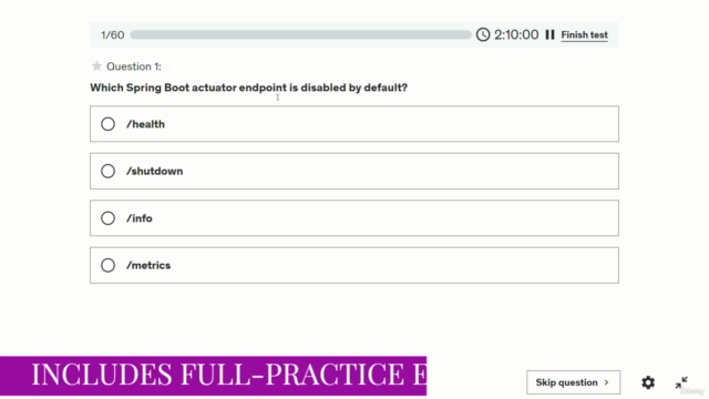 VMware Spring Certified Professional Mock Exam Test – Screenshot 1