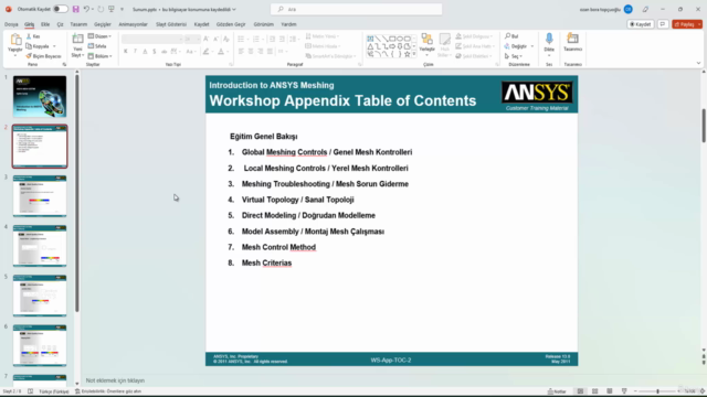 Ansys Mesh Eğitimi – Screenshot 4