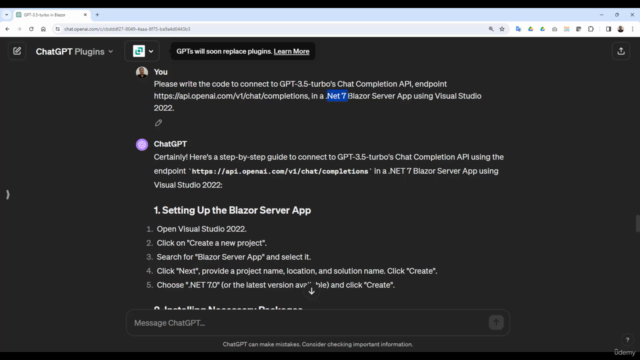 Mastering ChatGPT and OpenAI APIs with C# – Screenshot 3