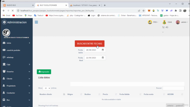 sistema de venta de pasajes en php mysql codigo fuente – Screenshot 4