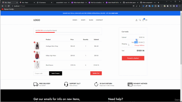 Admin Panelli Full Stack React E-Ticaret Sitesi Yapımı – Screenshot 4