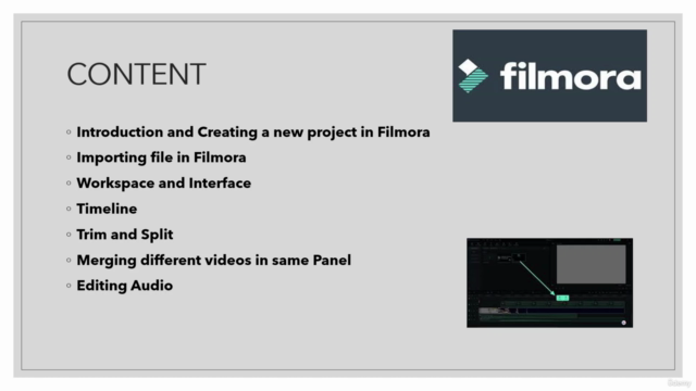 Learn Filmora for Video Editing Masterclass Course – Screenshot 1
