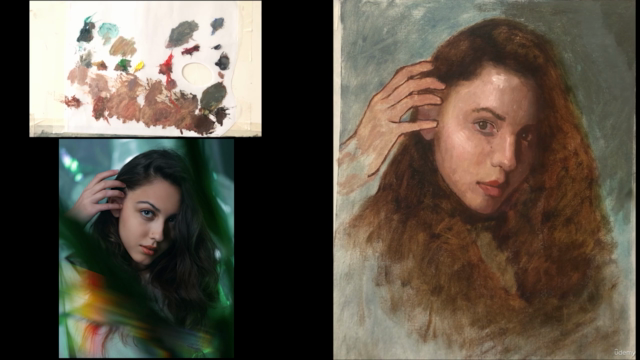 Portrait Painting of Gorgeous Girl in oil colour Series 5 – Screenshot 2