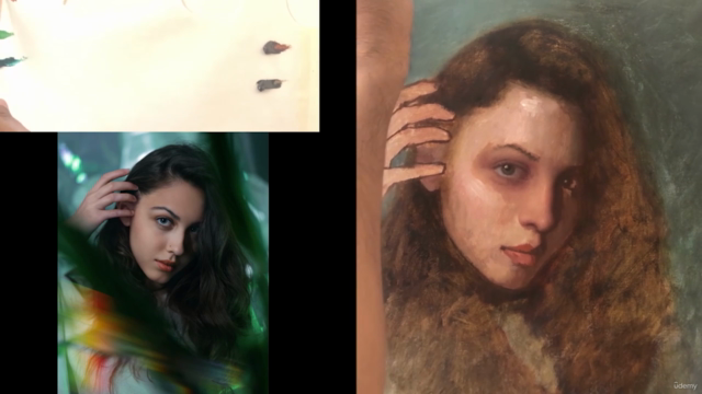 Portrait Painting of Gorgeous Girl in oil colour Series 5 – Screenshot 3