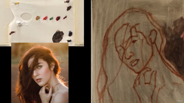 Portrait Painting of Sunlit Girl in Oil Colour Series-6 – Screenshot 1