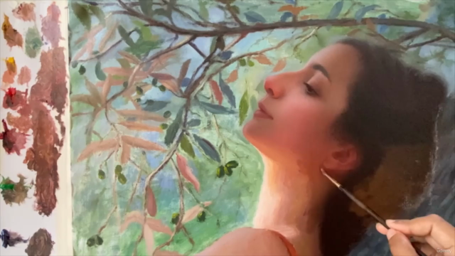 Portrait Painting of Tuscan Girl in oil colour Series 7 – Screenshot 4