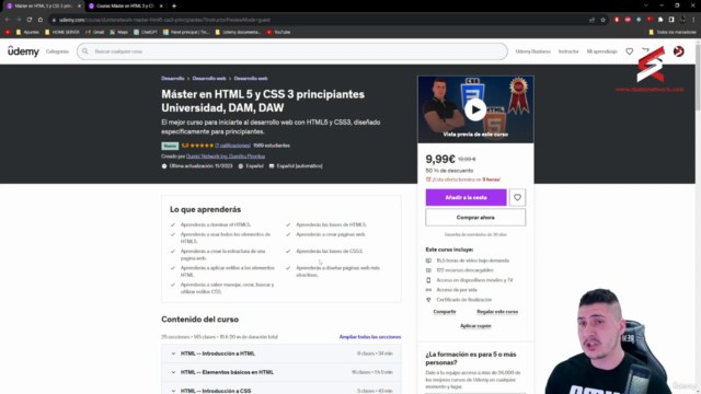 Máster en HTML 5 y CSS 3 principiantes Universidad, DAM, DAW – Screenshot 1