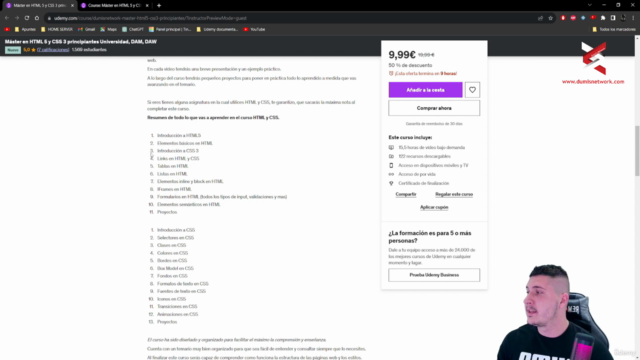 Máster en HTML 5 y CSS 3 principiantes Universidad, DAM, DAW – Screenshot 2