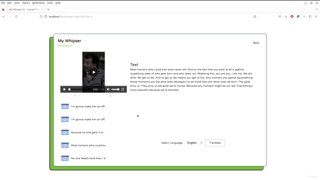 Create a Video/Audio To Text AI App- PHP, MySQL Whisper AI – Screenshot 4
