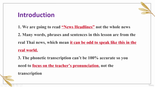 Learn to read Thai news | intermediate Thai reading course – Screenshot 1