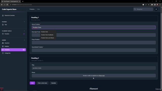 FilamentPHP V2 na Prática - Painéis Admin Produtivos – Screenshot 4