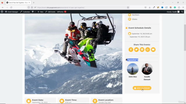 How to Build an Event Management Website with WordPress – Screenshot 2