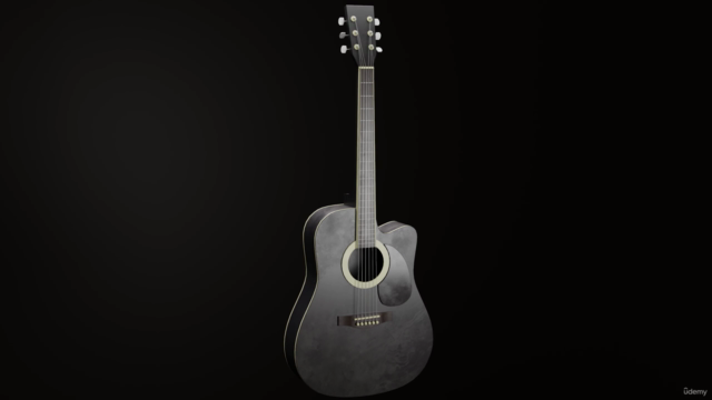 Creating a Guitar in Blender and Substance Painter – Screenshot 1