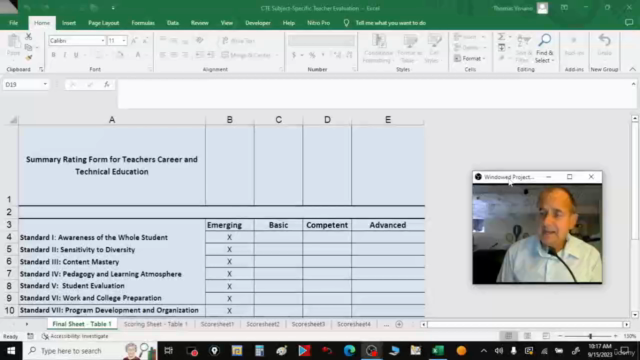 A Career and Technical Education Teacher Evaluation Process – Screenshot 1