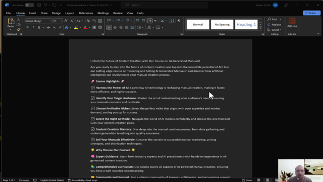 How to generate a manual of any kind with AI – Screenshot 1