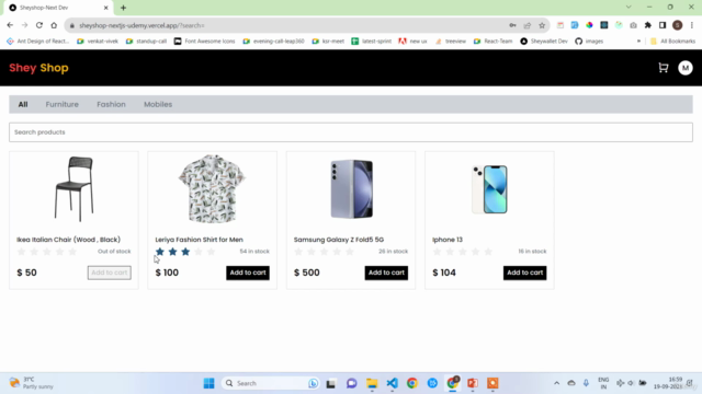 Next.js 13 Ecommerce App from Scratch 2023 – Screenshot 1