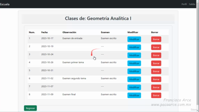 Crear un sistema de control escolar con el patrón MVC – Screenshot 3