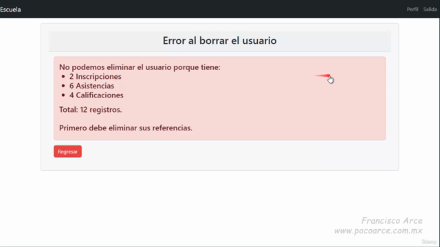 Crear un sistema de control escolar con el patrón MVC – Screenshot 4