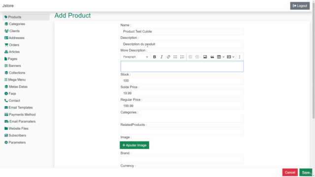 Apprendre React JS à travers la création de site E-commerce – Screenshot 3