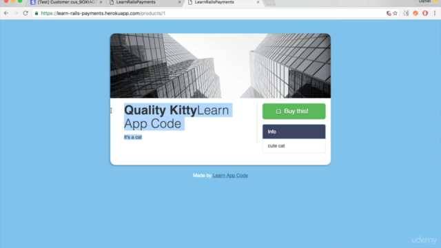 Learn Ruby on Rails: Stripe Payment Processing – Screenshot 2