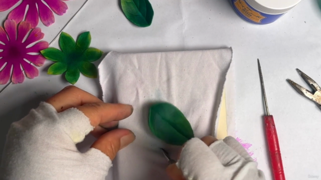 Leather making flowers-ZINNIA – Screenshot 3