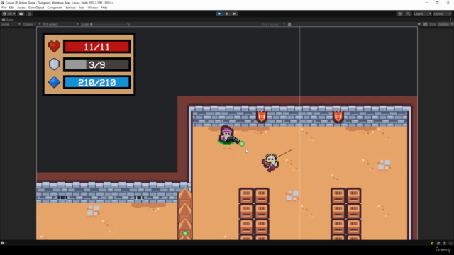 Learn how to create a 2D Action game with Unity – Screenshot 1