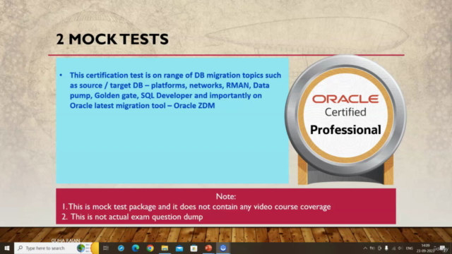 MockExams:OCI Database Migration Certification – Screenshot 2