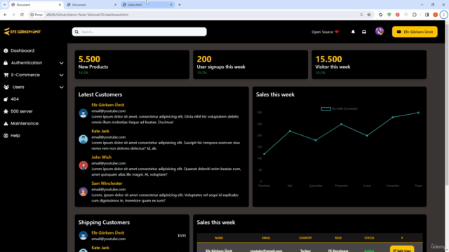 Sıfırdan Uygulamalı FrontEnd Eğitimi | Html TailwindCSS JS – Screenshot 1