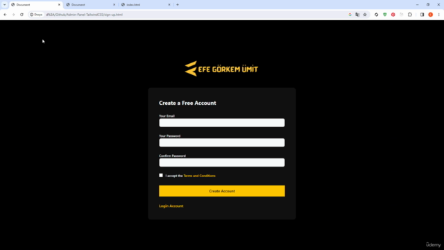 Sıfırdan Uygulamalı FrontEnd Eğitimi | Html TailwindCSS JS – Screenshot 4